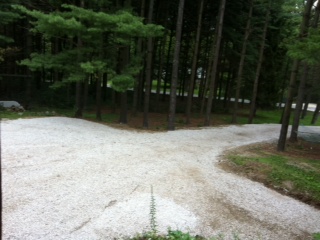 gravel driveway needing work